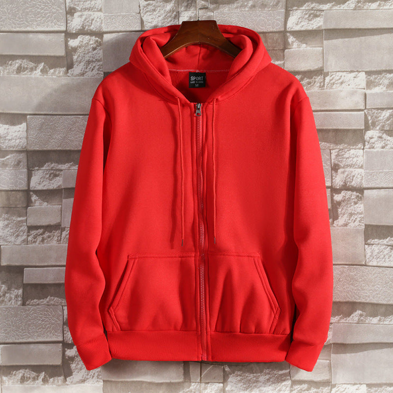 Cotton Outer Hooded Zip Sweater Jacket