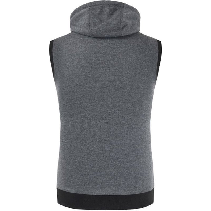 Men Camouflage Jacket Vest Casual Hooded Zip Sleeveless Tops