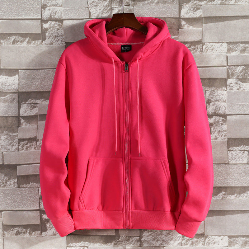 Cotton Outer Hooded Zip Sweater Jacket