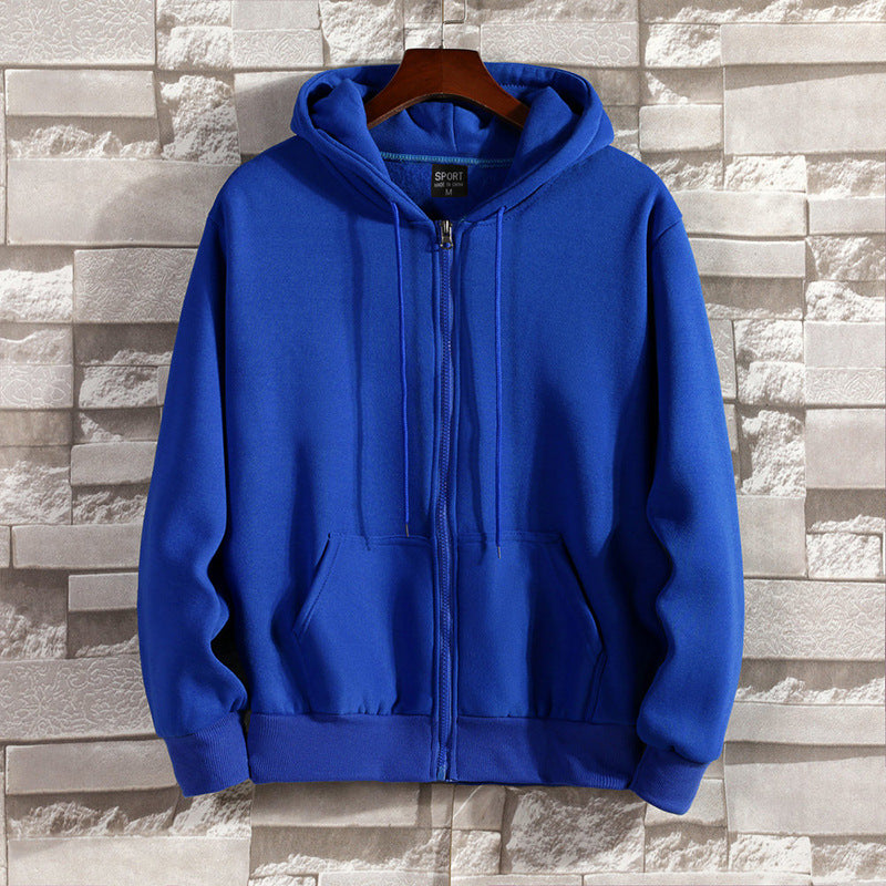 Cotton Outer Hooded Zip Sweater Jacket