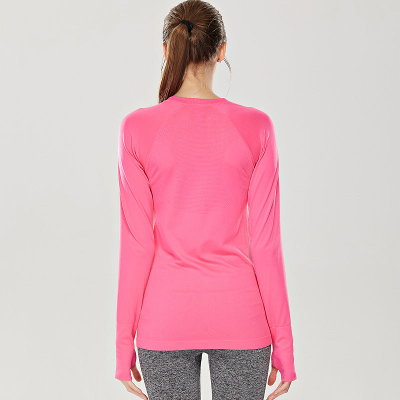Slim yoga exercise long sleeve yoga workout clothes women