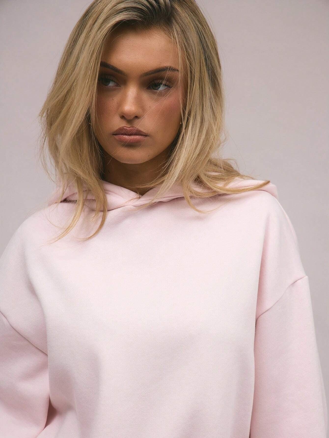 Oversized Wool Hooded Sweatshirt For Women