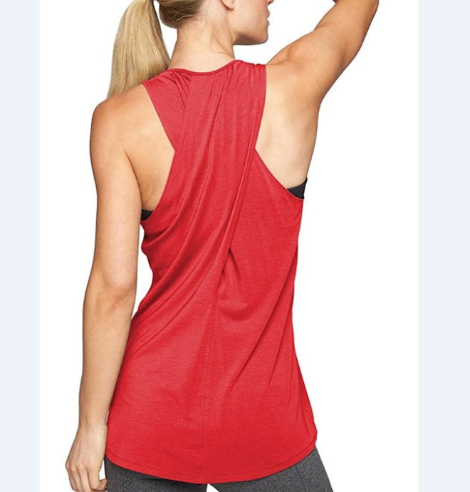 Yoga Shirt Active-Tank-Top Sports-Vest Racerback Gym Fitness Workout Women's Sleeveless