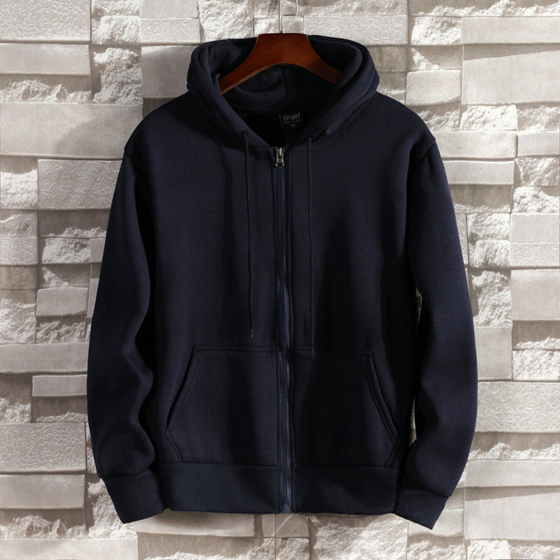 Cotton Outer Hooded Zip Sweater Jacket