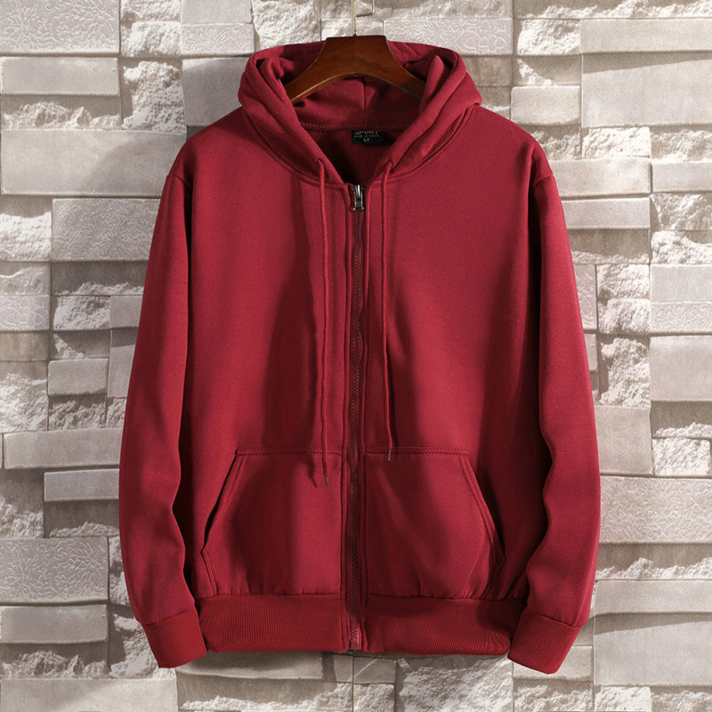 Cotton Outer Hooded Zip Sweater Jacket